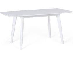 Eettafel uitschuifbaar SANFORD Wit 120/160 cm 80 cm
