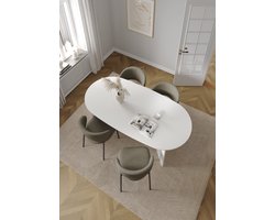 Eettafel Wit Rechthoek - Eetkamertafel 200cm - Family Cashmere - Giga Living