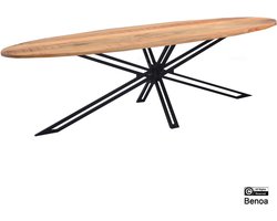 Eettafel Yana ovaal mangohout 220x100 cm - Naturel