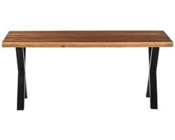 Eettafel Zeno rechthoekig 200cm bruin duurzaam mangohout langwerpig eetkamertafel hout