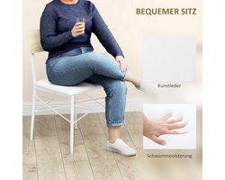 Eettafelset 4 Personen – Eettafel Met Stoelen – Eettafelbank – Dinerset – Eetkamerset – Eikenhout – Stalen Frame – Gewatteerde Zitplaatsen