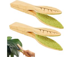 Effectieve Bladstofverwijderaar - Set van 2 Schoonmaakborstels voor Kamerplanten, Duster voor Planten, Handige Tool voor Bladreiniging en Stofverwijdering