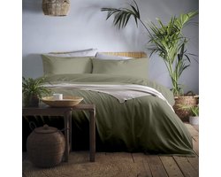 Effen dekbedovertrek - 100% katoen - 1 stuk - eenpersoons