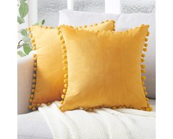 Effen Fluwelen Kussenslopen 40x40cm - Decoratieve Kussenhoezen voor Sofa en Slaapkamer