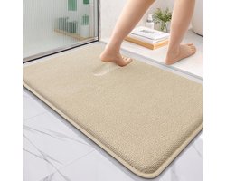 Effen fluwelen traagspons badkamertapijt - comfortabel en waterabsorberend - 1 stuk - diverse kleuren