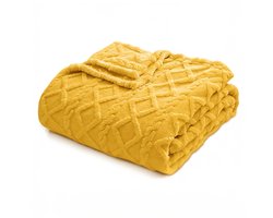 Effen huidvriendelijke deken - Zachte, comfortabele en warme deken voor op de bank - Warme en comfortabele wollen deken - Dubbelzijdige, verdikte jacquard fleece deken - Deken met ruitpatroon - Geschikt voor banken, bedden en stoelen(100x150 cm)