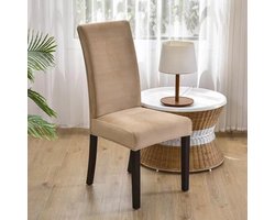 Effen kleur stoel set stretch all inclusive home hotel stoel set vuilafstotend tafelstoel set cover, khaki one