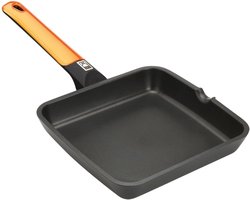 Efficient Orange - Grillpan - Teflon antiaanbaklaag - 1 stuk - Oranje - Gegoten aluminium - 22 cm