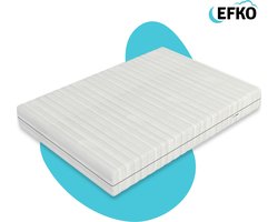 EFKO - Pocketvering hybride Matras - Traagschuim en Geltexmatras - 140x200 cm - 2 Persoons All-Season - Omkeerbaar - Luxe Matrashoes met Rits - Wit