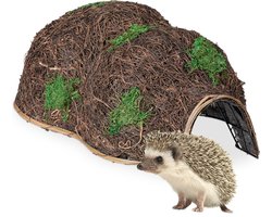 egelhuis iglo - stro - egelhotel zonder bodem - 21 x 32 x 48 cm - egelwoning - tuin