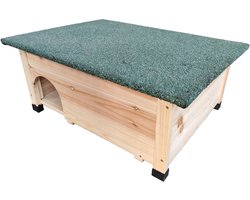 Egelhuis met bodem - weerbestendig dak - hout