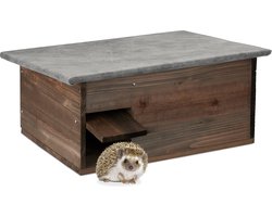 Egelhuis met rattenklep - 20 x 45,5 x 33 cm - hout