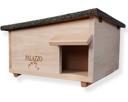 Egelhuis Palazzo - Beschermend & Stijlvol Egelhuisje met Labyrint - Europees Hout - L