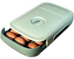 EGG BOX Groen Ei Opbergbox Eierhouder Eierdoos Koelkast Organizer - Eierhouder