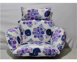 Egg Chair Kussen - Hangstoel Kussen - Buiten Ontspannen - Met Hoofdsteun - One Size - Paars
