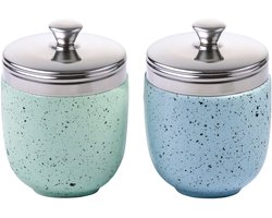Egg Coddler "Egg Shell" - Set van 2 - Leuk voor bij het ontbijt - Pocheren - Gepocheerde eieren - Makkelijk gepocheerd ei - Traditioneel