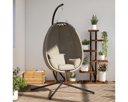 Egg Hangstoel - Hangstoel met Standaard - Chair voor Binnen en Buiten - Interieur stoel