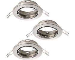 EGLO Agulo 1 Inbouwspot - GU10 - Ø 8.5 cm - Grijs - Set van 3 stuks - Kantelbaar