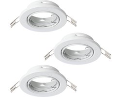 EGLO Agulo 1 Inbouwspot - GU10 - Ø 8.5 cm - Wit - Set van 3 stuks - Kantelbaar