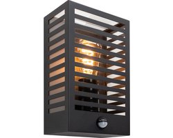 EGLO Alamonte 3 Wandlamp Buiten - E27 - 29,5 cm - Sensor - Zwart