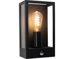 EGLO Alamonte Wandlamp Buiten - E27 - 29,5 cm - Zwart - Sensor - IP44