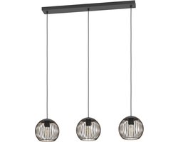 EGLO Almanzora Hanglamp - E27 - 90 cm - Zwart/Koper