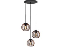 EGLO Almanzora Hanglamp - E27 - Ø 46.5 cm - Zwart/Koper