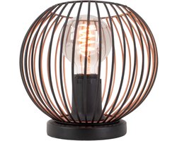 EGLO Almanzora Tafellamp - E27 - Ø 20 cm - Zwart/Koper