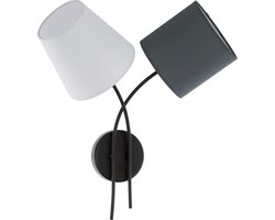 EGLO Almeida - Wandlamp - 2 Lichts - Zwart - Wit, Antraciet