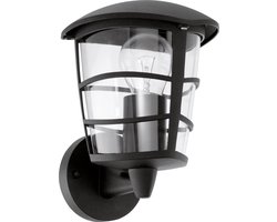 EGLO Aloria - Buitenverlichting - Wandlamp - 1 Lichts - Zwart - Helder