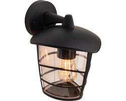 EGLO Aloria - Buitenverlichting - Wandlamp - 1 Lichts - Zwart - Helder