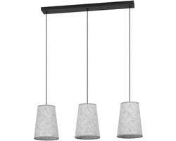 EGLO Alsager Hanglamp - E27 - 91 cm - Zwart|Grijs - Vilt|Staal