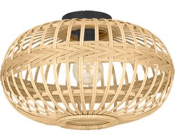 EGLO Amsfield Plafondlamp - E27 - Ø 45 cm - Hout, bamboe - Bruin/Zwart