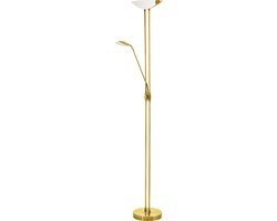 EGLO Baya LED Vloerlamp - 180 cm - Goud/Wit