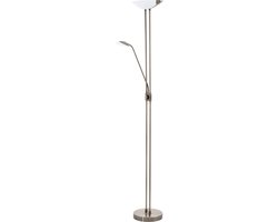 Eglo BAYA LED Vloerlamp 20W;25W;25W 3000K Brons Wit LED + Draaidimmer + Incl. leeslampje 93876
