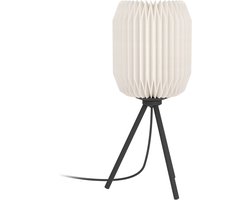 EGLO Belgrave Tafellamp - E27 - 44 cm - Zwart/Wit - Papier
