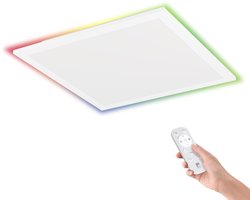 EGLO Bottazzo LED Paneel - 29.5 x 29.5 cm - Wit - Instelbaar RGB & wit licht - Dimbaar - Afstandsbediening - RGB Backlight