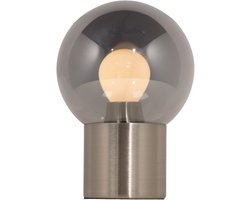 EGLO Bravino Tafellamp - E14 - 17,5 cm - Nikkel/Smoke - Dimbaar