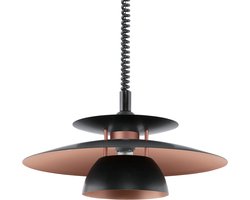 EGLO Brenda Hanglamp - E27 - Ø 43 cm - Zwart/Koper