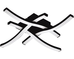 EGLO Cabezas-E Plafondlamp - Wandlamp - LED - 40 cm - Zwart/Wit