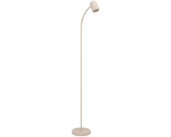 EGLO Carlo Vloerlamp - E14 - 170 cm - Zandkleur/Beige/Crème - Kantelbaar