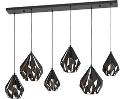 EGLO Carlton 1 Hanglamp - E27 - 145,5 cm - Zwart|Koper