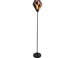 EGLO Carlton 1 Vloerlamp - E27 - 152,5 cm - Zwart/Koper
