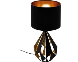 EGLO Carlton 5 Tafellamp - E27 - 51 cm - Zwart/Koper