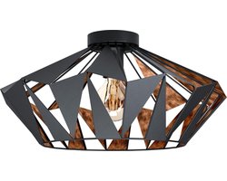 EGLO Carlton 6 Plafondlamp - E27 - Ø 47 cm - Zwart/Koper