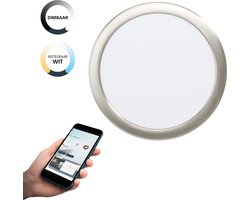 EGLO connect.z Fueva-Z Smart Inbouwlamp - Ø 21,6 cm - Grijs/Wit - Instelbaar wit licht - Dimbaar - Zigbee