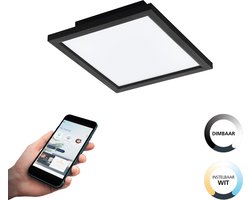 EGLO connect.z Salobrena-Z Smart Plafondlamp - 30 cm - Zwart|Wit - Instelbaar wit licht - Dimbaar - Zigbee