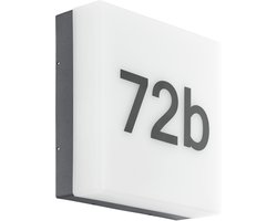 EGLO Cornale Wandlamp - LED - Dag en Nacht Sensor - Antraciet/Wit