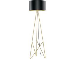 EGLO design Camporale - Vloerlamp - 1 Lichts - Messing - Zwart, Goud