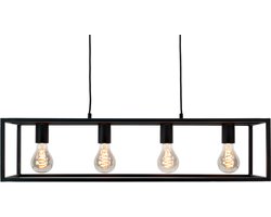 EGLO Eldrick Hanglamp - 4xE27 - 85 cm - industrieel - Staal - Zwart